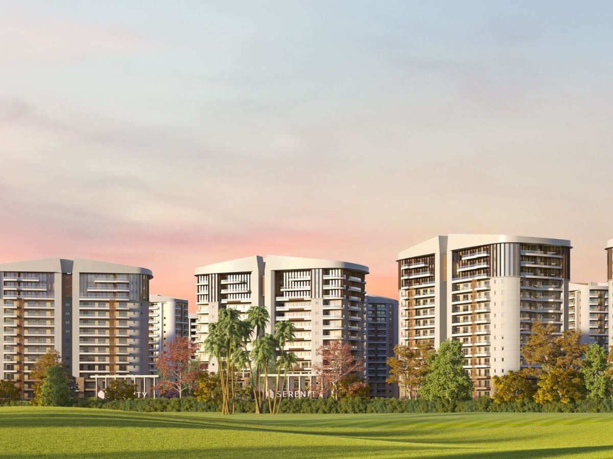 Rishita Serenity towers seen across the golf course