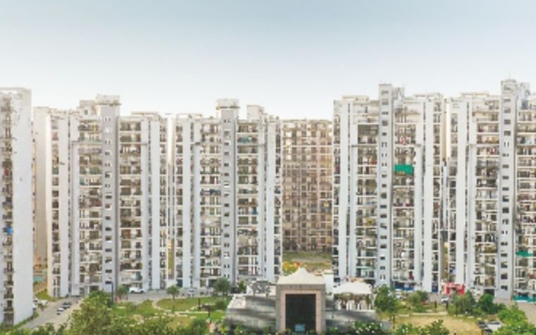 Actual view of the delivered Rishita Celebrity Greens towers, Sushant Golf City, Lucknow