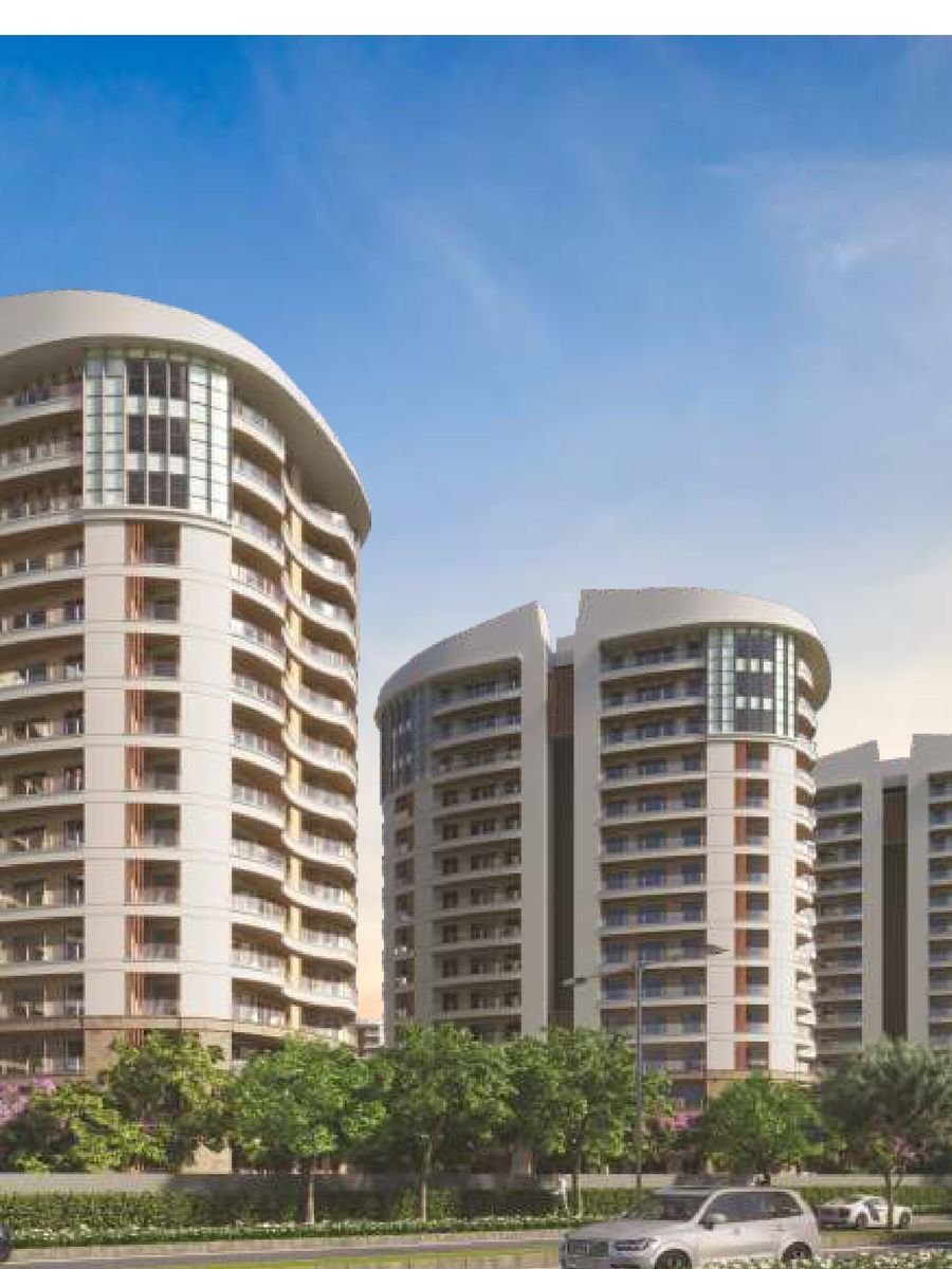 Rishita Mulberry Heights towers above landscaped open space, Sushant Golf City, Lucknow
