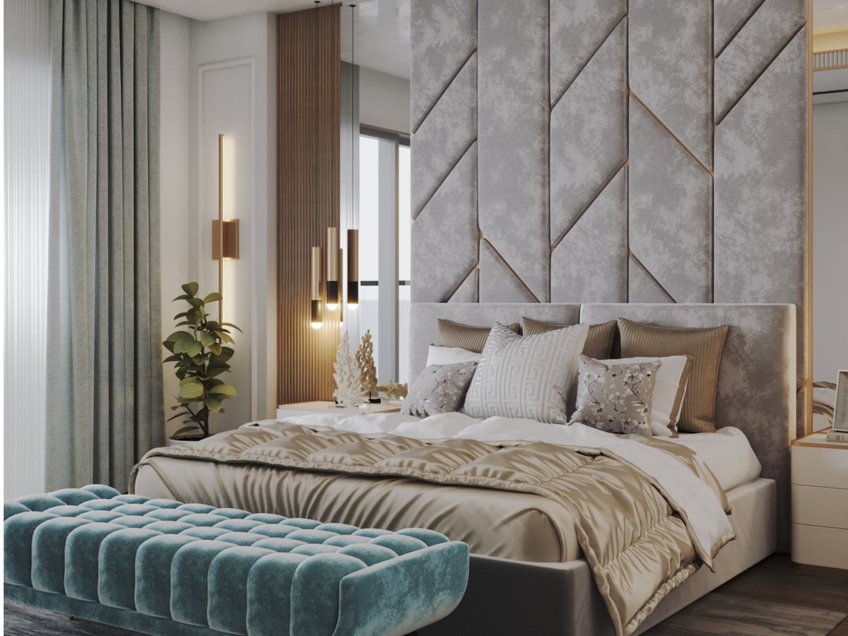 A master bedroom at Rishita Serenity
