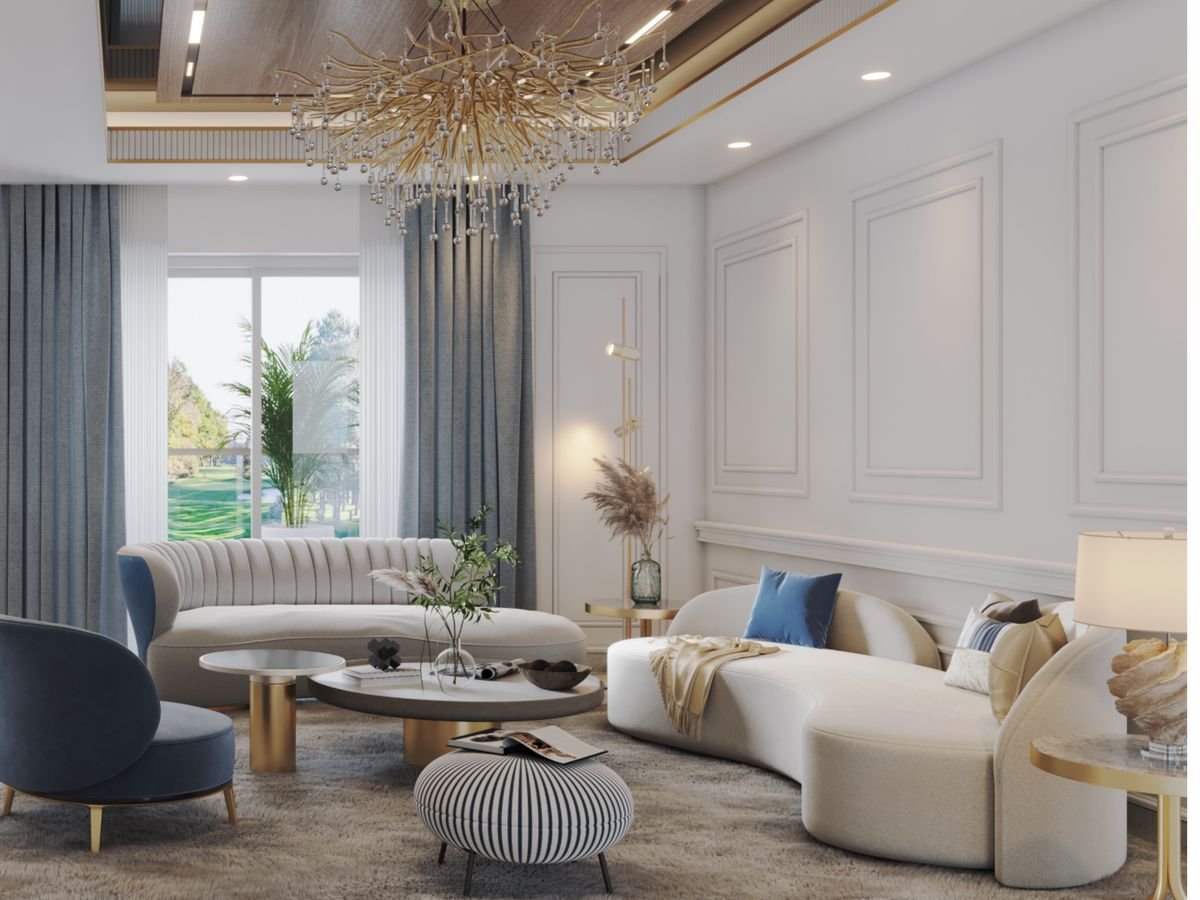 A living room at Rishita Serenity