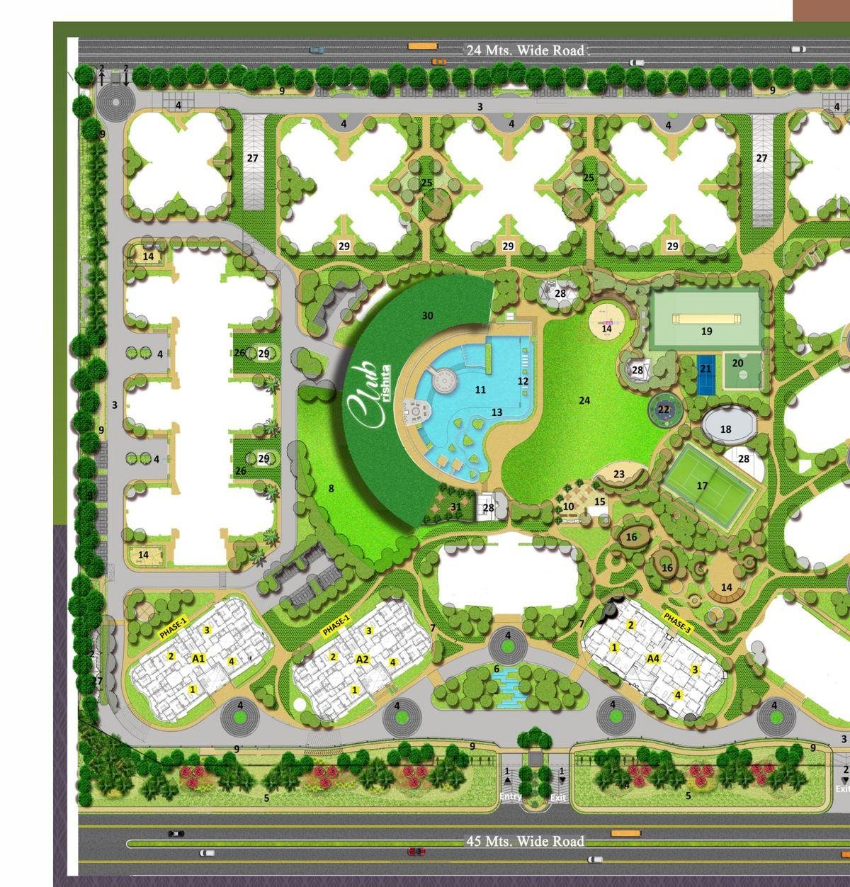 Site plan preview of Rishita Serenity, Sushant Golf City, Lucknow
