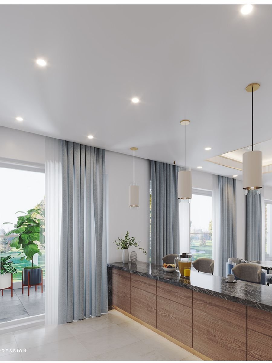 A modern kitchen at Rishita Serenity